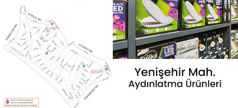 Yenişehir led spot panel elektrik ve aydınlatma ürünleri